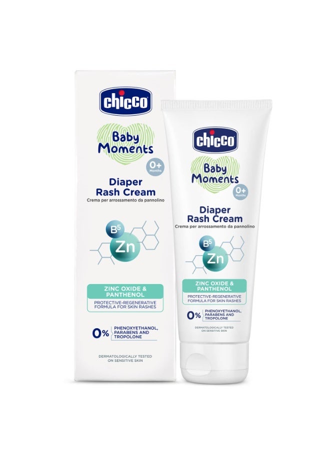 شيكو Chicco Baby Moments Diaper Rash Cream, New Advanced Triple Protection Skin Shield Formula with Natural Ingredients to Prevent Rashes & Irritation, No Phenoxyethanol & Parabens (100g) - Image 1